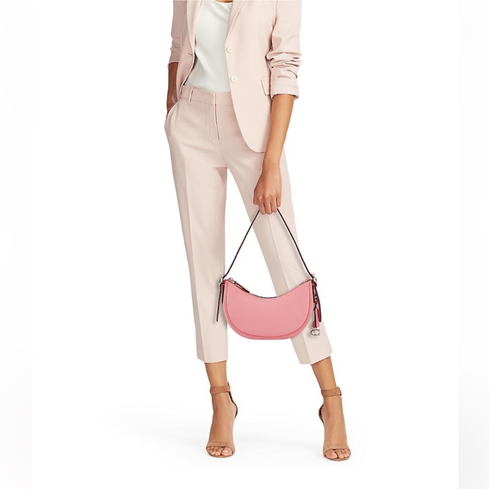Coach Pink Crescent Shoulder Bag with Silver Hardware - Picture 3 of 7